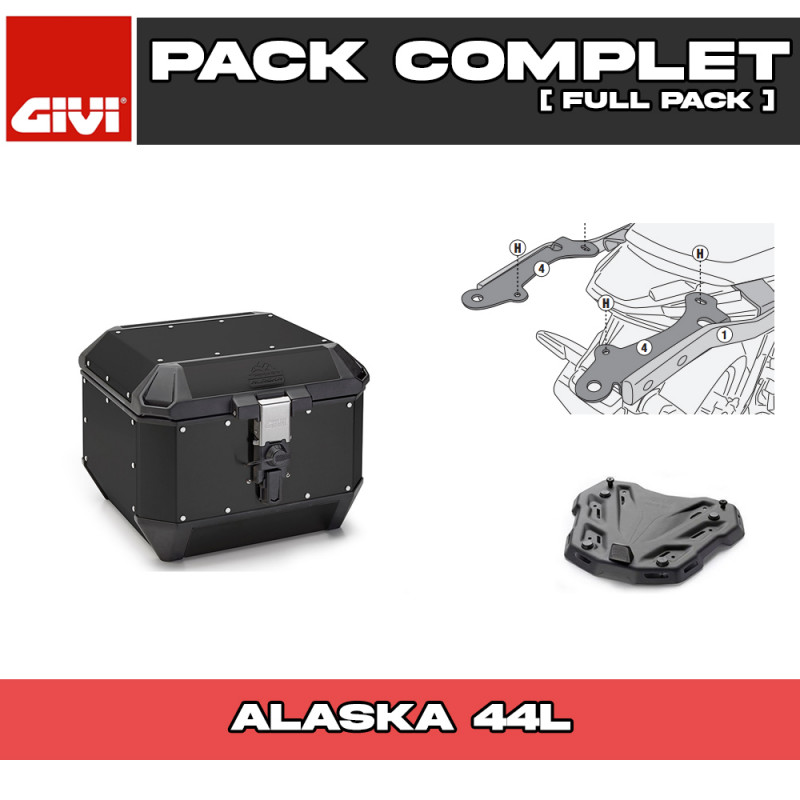 PACK-SR1171-ALA44B : Givi Alaska 44L Black Top-Case Pack Honda NX500