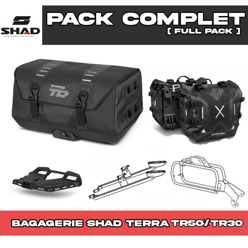 PACK-H0ICX-X0TR50/30 : Set Borse Shad TR50/TR30 Honda NX500